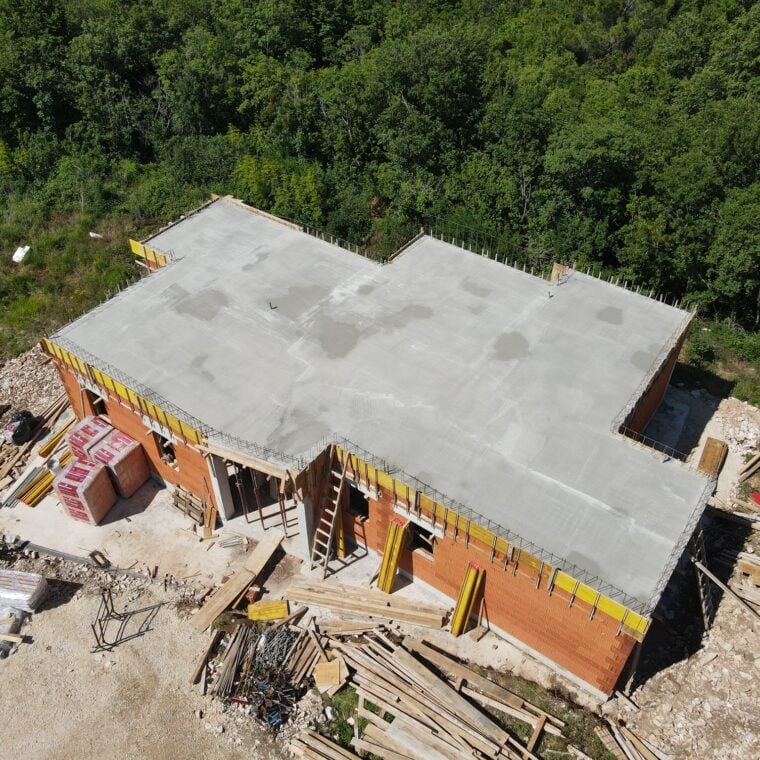 modern ground floor villa with flat roof istria croatia