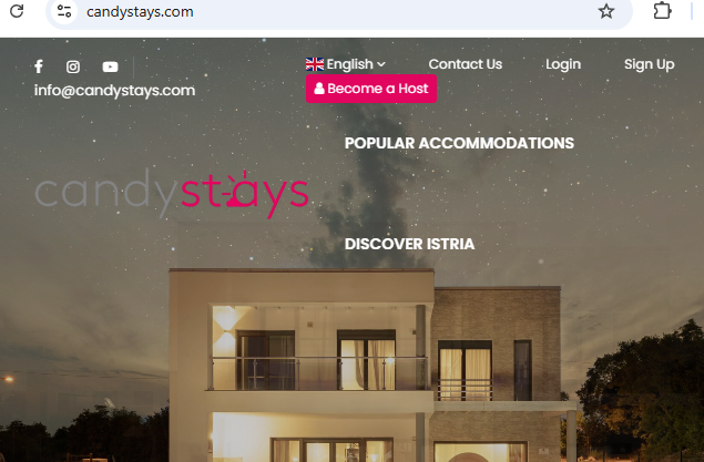 candy stays rental booking istria
